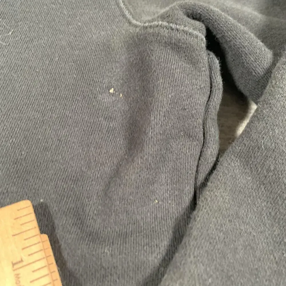 CAT Hoodie Mens XL Black Pullover Fleece Kangaroo Pocket Logo Workwear Graphic